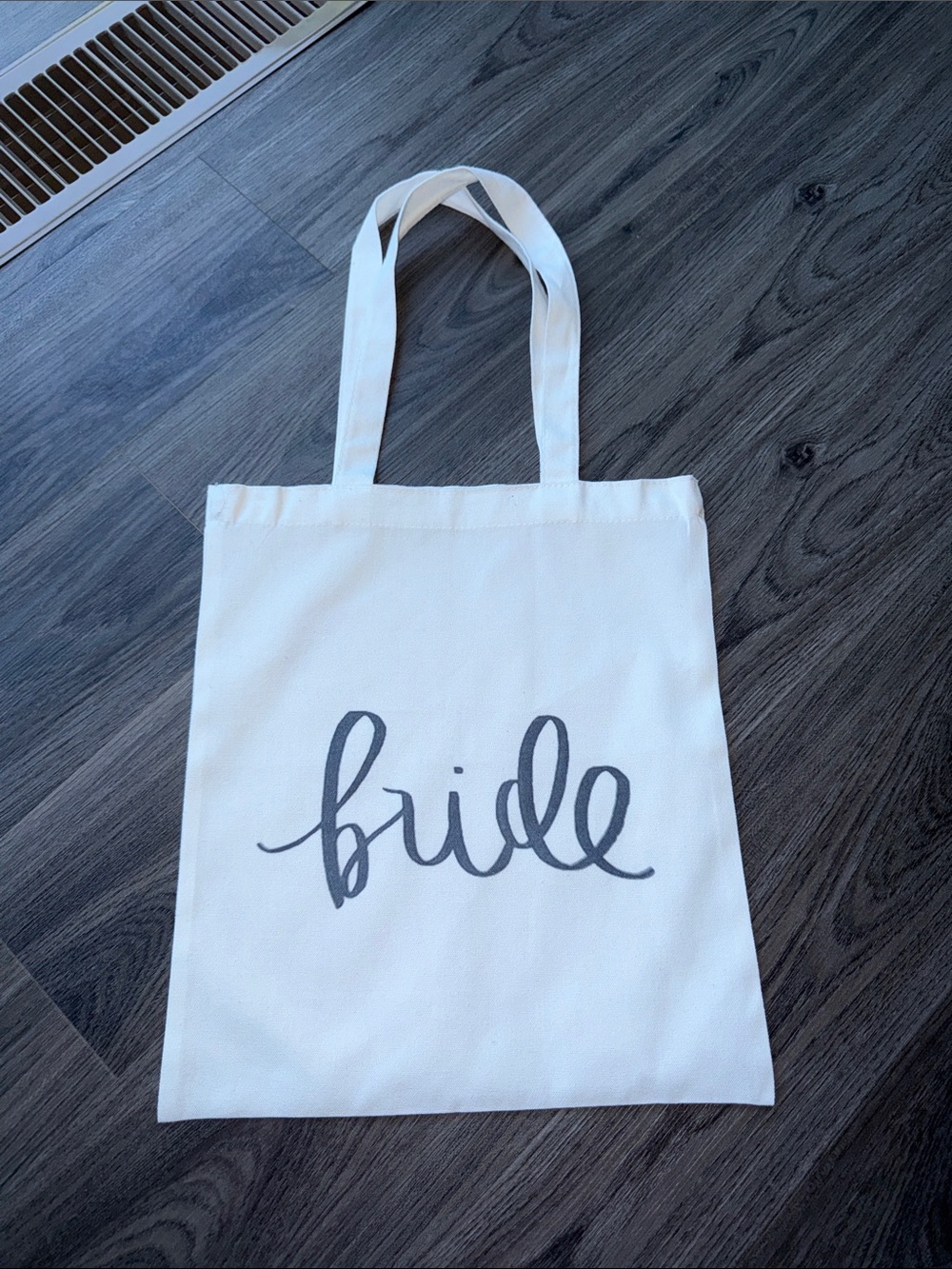 Bride White Canvas Tote Bag - Bridal Tote